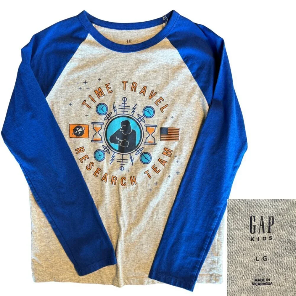 BUNDLE GAP Boys Graphic Tee Shirt Bixby Science Cat Jack Peace Youth Large YL 14